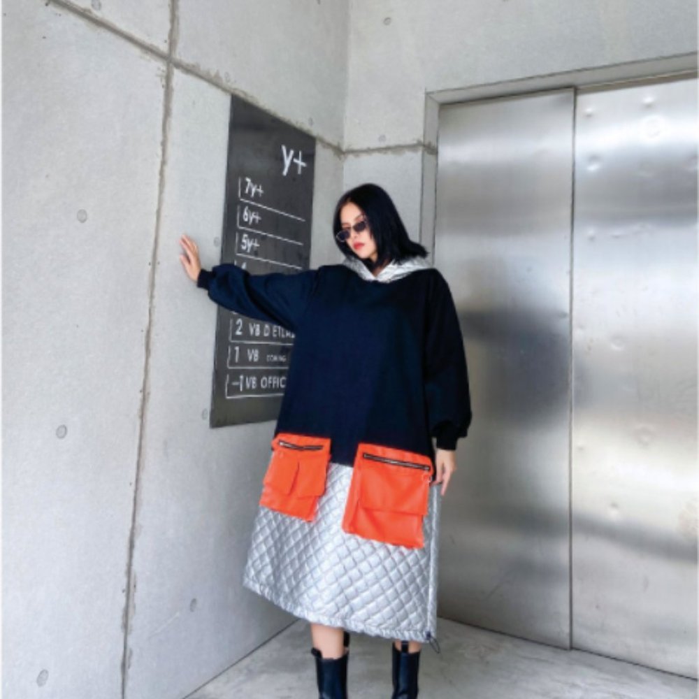 Color Block Patch Work Dress 🚧 - Picture 3 of 5